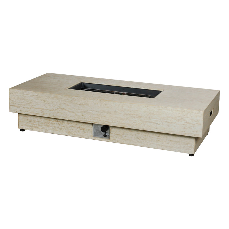 Cargue la imagen en el visor de la galería, Hoguera para fogata de Gas Rectangular color Travertino crema - PD-F250124