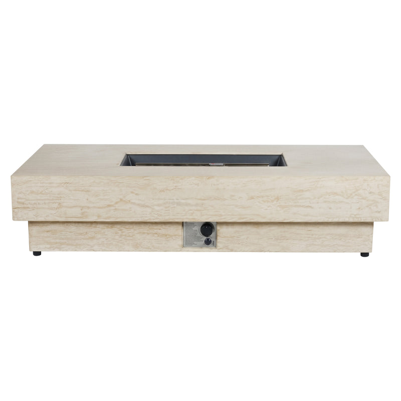 Cargue la imagen en el visor de la galería, Hoguera para fogata de Gas Rectangular color Travertino crema - PD-F250124