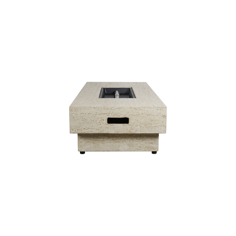 Cargue la imagen en el visor de la galería, Hoguera para fogata de Gas Rectangular color Travertino crema - PD-F250124