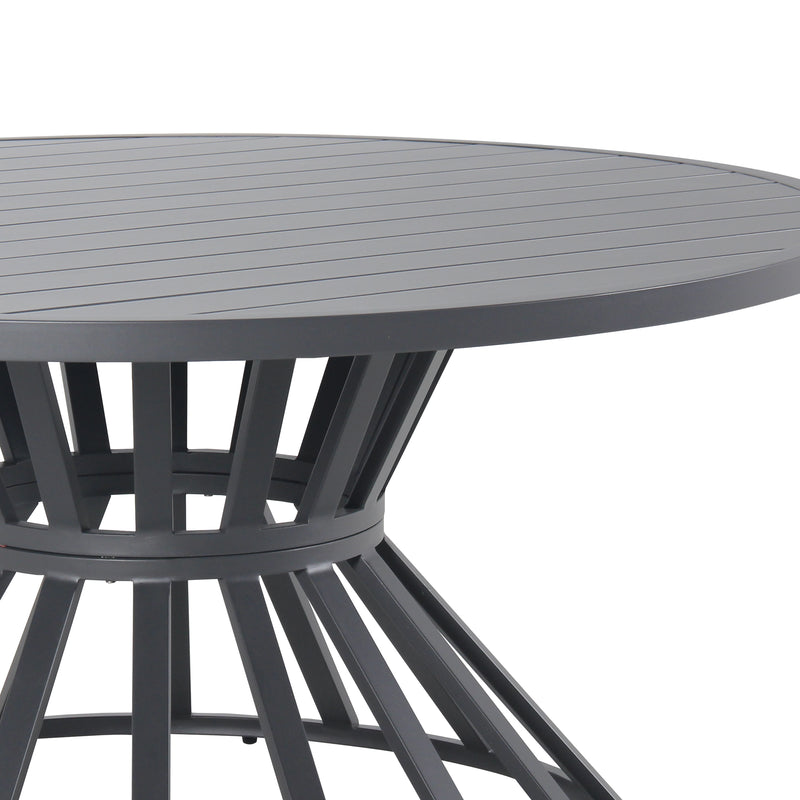 Cargue la imagen en el visor de la galería, Mesa de Aluminio Redonda 1.52 M color Carbon Piaggo - GL3AQ59226