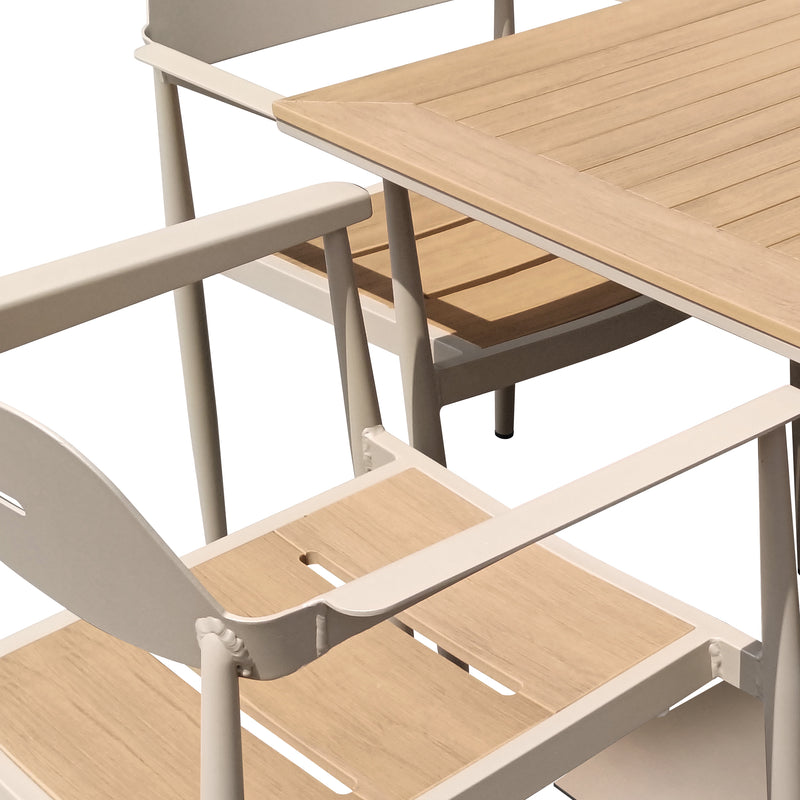 Cargue la imagen en el visor de la galería, Comedor Pilot + 4 sillas Liba color champagne