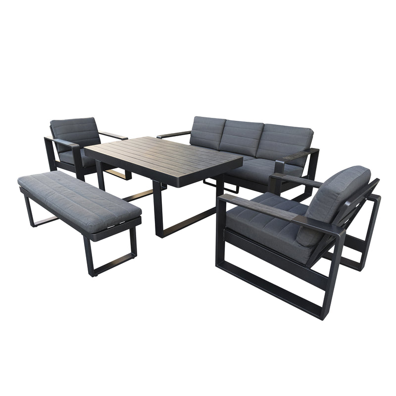 Cargue la imagen en el visor de la galería, Sala para Exterior e Interior de Aluminio Color Carbon PINTO ROYAL -SDS23990-CH