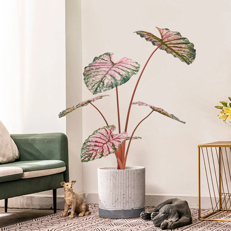 Cargue la imagen en el visor de la galería, Planta Decorativa Artificial para Exterior y Interior con 1.10m Alto, PINK TARO -200003-PIN CasaEaster
