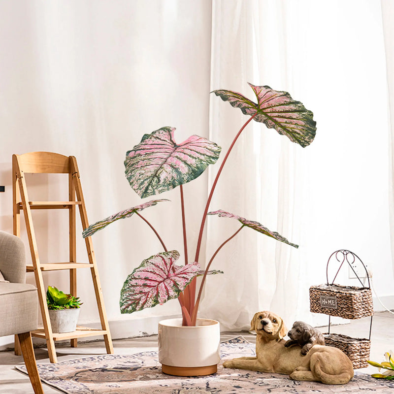 Cargue la imagen en el visor de la galería, Planta Decorativa Artificial para Exterior y Interior con 1.10m Alto, PINK TARO -200003-PIN CasaEaster