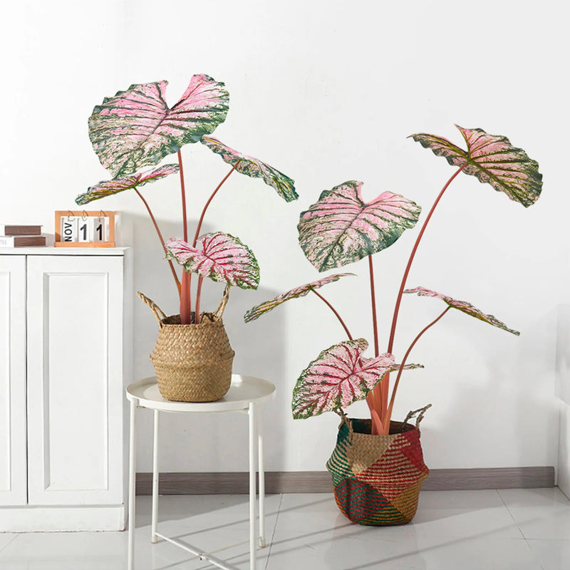 Cargue la imagen en el visor de la galería, Planta Decorativa Artificial para Exterior y Interior con 1.10m Alto, PINK TARO -200003-PIN CasaEaster