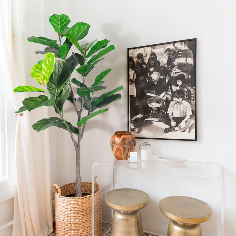 Cargue la imagen en el visor de la galería, Planta Decorativa Artificial para Exterior y Interior con 1.40m Alto,FIDDLE FIG -201111-FID CasaEaster