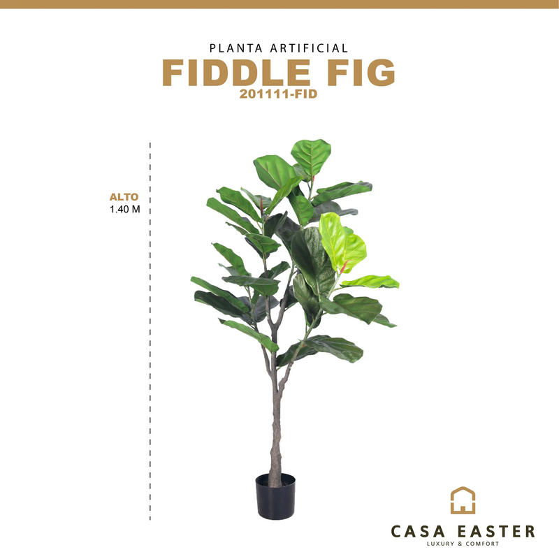 Cargue la imagen en el visor de la galería, Planta Decorativa Artificial para Exterior y Interior con 1.40m Alto,FIDDLE FIG -201111-FID