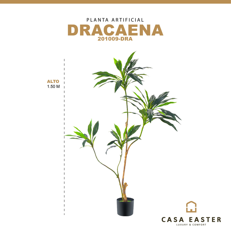 Cargue la imagen en el visor de la galería, Planta Decorativa Artificial para Exterior y Interior con 1.50m Alto, DRACAENA -201009-DRA CasaEaster
