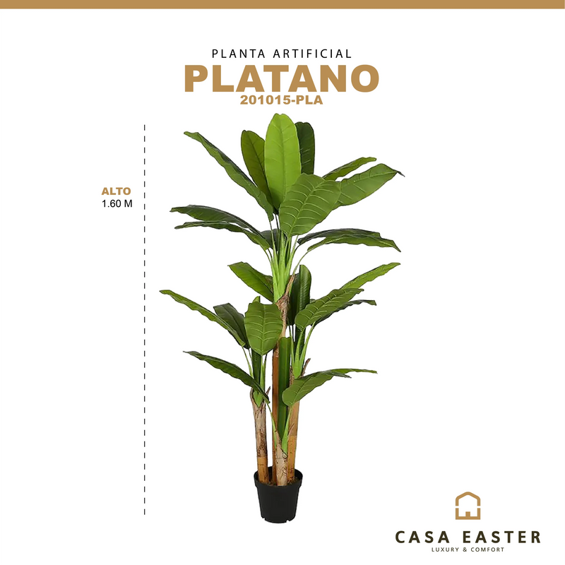 Cargue la imagen en el visor de la galería, Planta Decorativa Artificial para Exterior y Interior con 1.60m Alto, PLATANO-201015-PLA CasaEaster