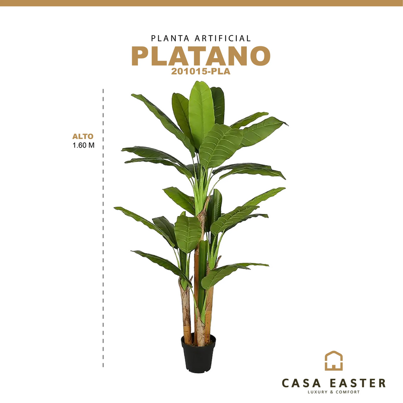 Cargue la imagen en el visor de la galería, Planta Decorativa Artificial para Exterior y Interior con 1.60m Alto, PLATANO-201015-PLA