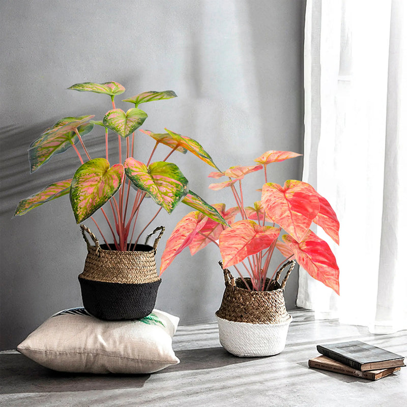 Cargue la imagen en el visor de la galería, Planta Decorativa Artificial para Exterior y Interior con 40cm Alto, PINK TARO -201030-TAR CasaEaster