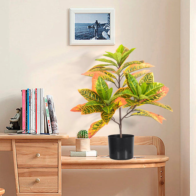 Cargue la imagen en el visor de la galería, Planta Decorativa Artificial para Exterior y Interior con 60cm Alto,GARDEN CROTON-201074-GA CasaEaster