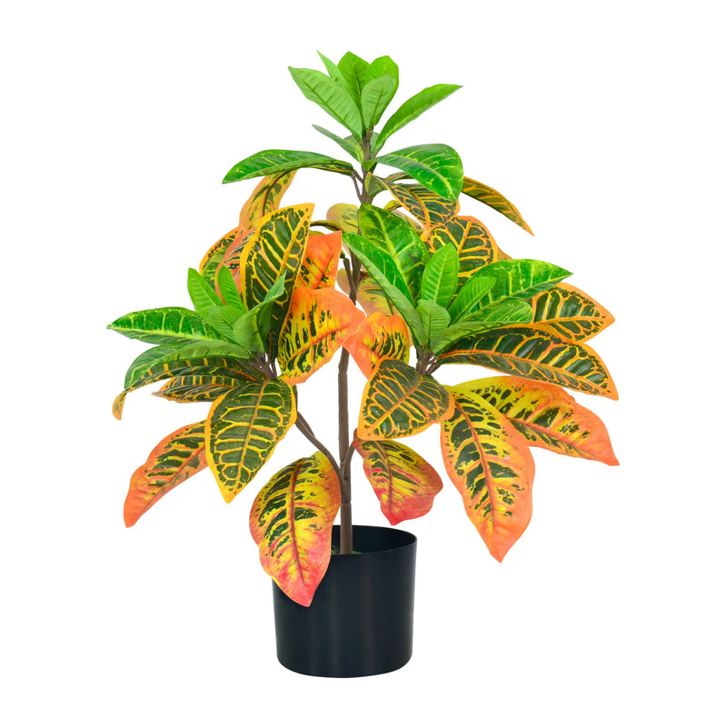 Cargue la imagen en el visor de la galería, Planta Decorativa Artificial para Exterior y Interior con 60cm Alto,GARDEN CROTON-201074-GA CasaEaster