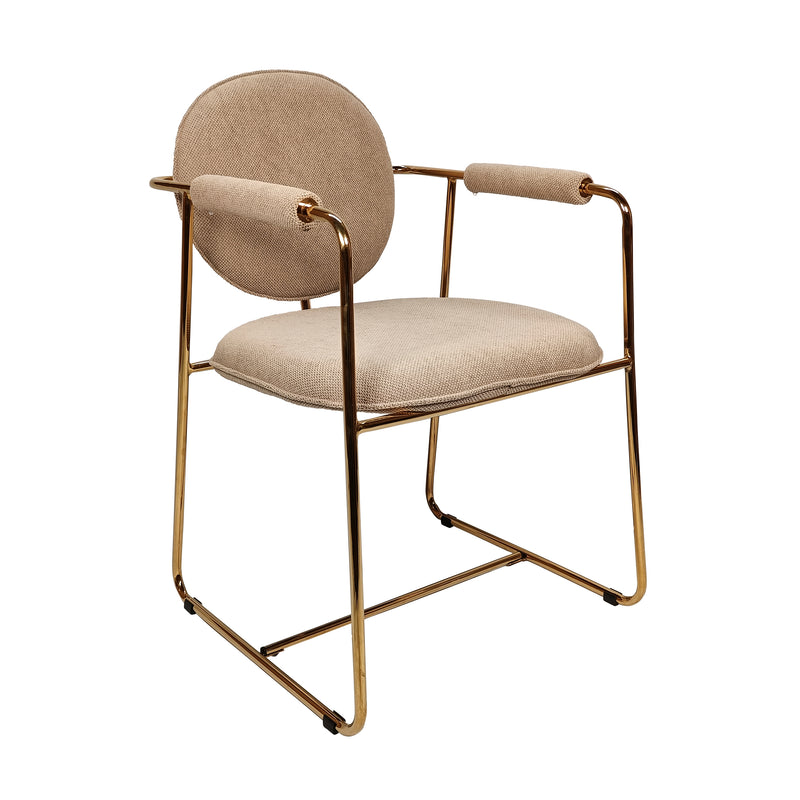 Cargue la imagen en el visor de la galería, Silla de interior Queen color beige obscuro - CA0314