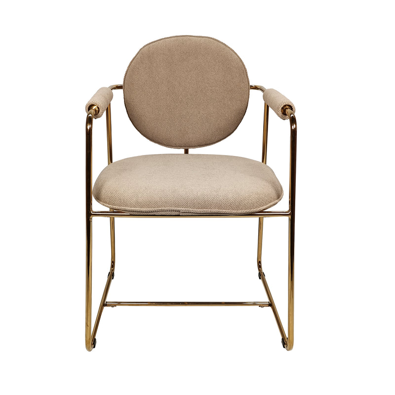 Cargue la imagen en el visor de la galería, Silla de interior Queen color beige obscuro - CA0314