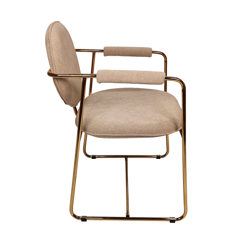 Cargue la imagen en el visor de la galería, Silla de interior Queen color beige obscuro - CA0314