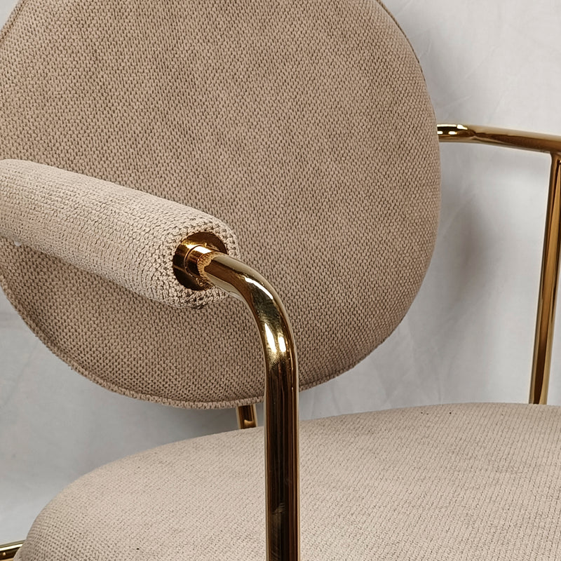 Cargue la imagen en el visor de la galería, Silla de interior Queen color beige obscuro - CA0314