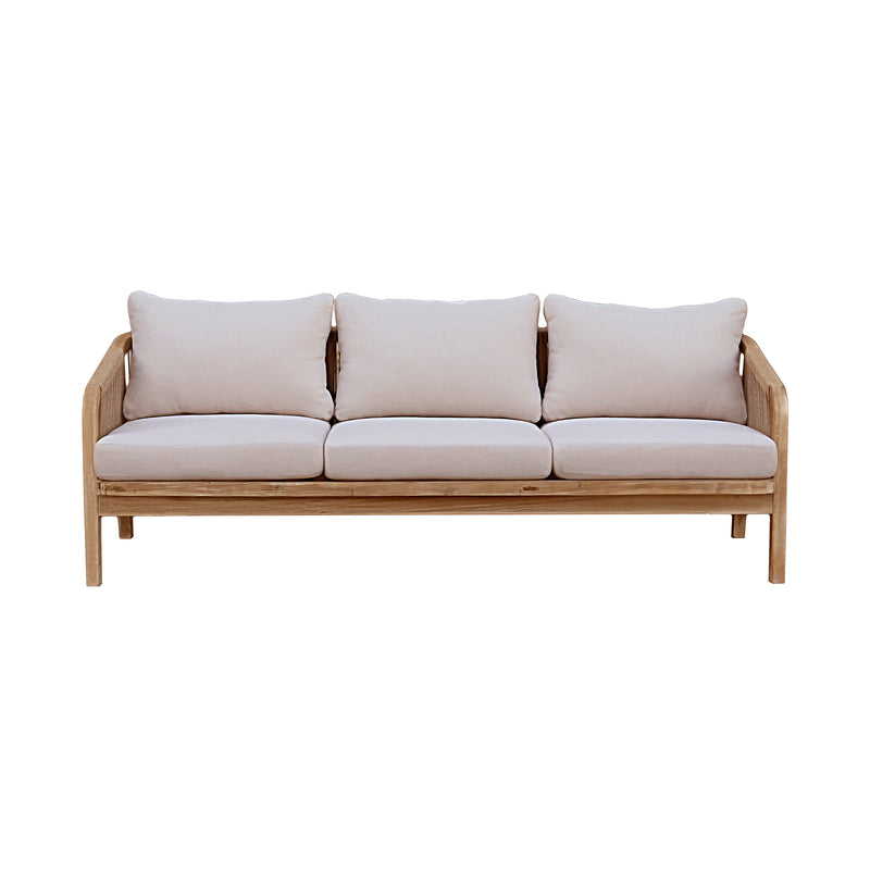 Cargue la imagen en el visor de la galería, Set Rimini triple + mesa de centro Rimini color natural - HUC25685KD-HUC37159