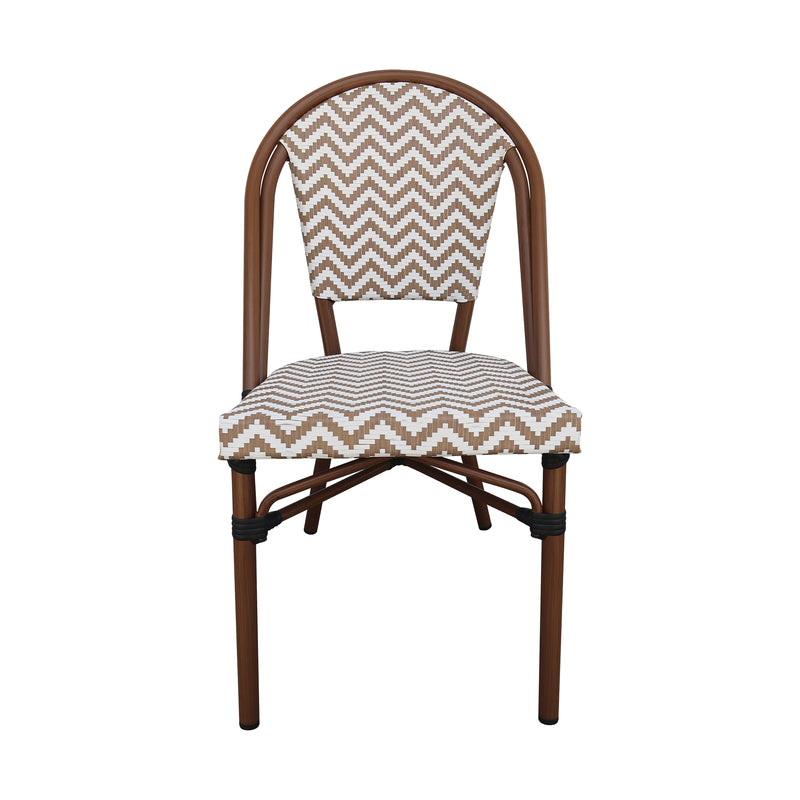 Cargue la imagen en el visor de la galería, Silla de Rattan para exterior e interior Color Beige/ Blanco ROLADIN -233