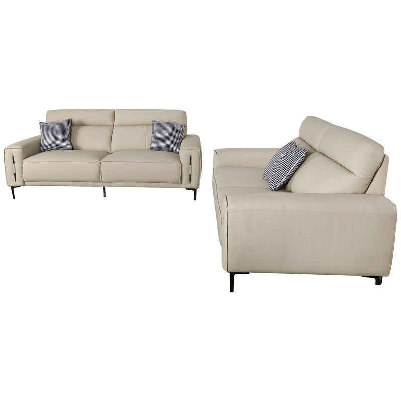 Cargue la imagen en el visor de la galería, Set duo de interior sofá triple + sofá doble S2228 con vinipiel - S2228