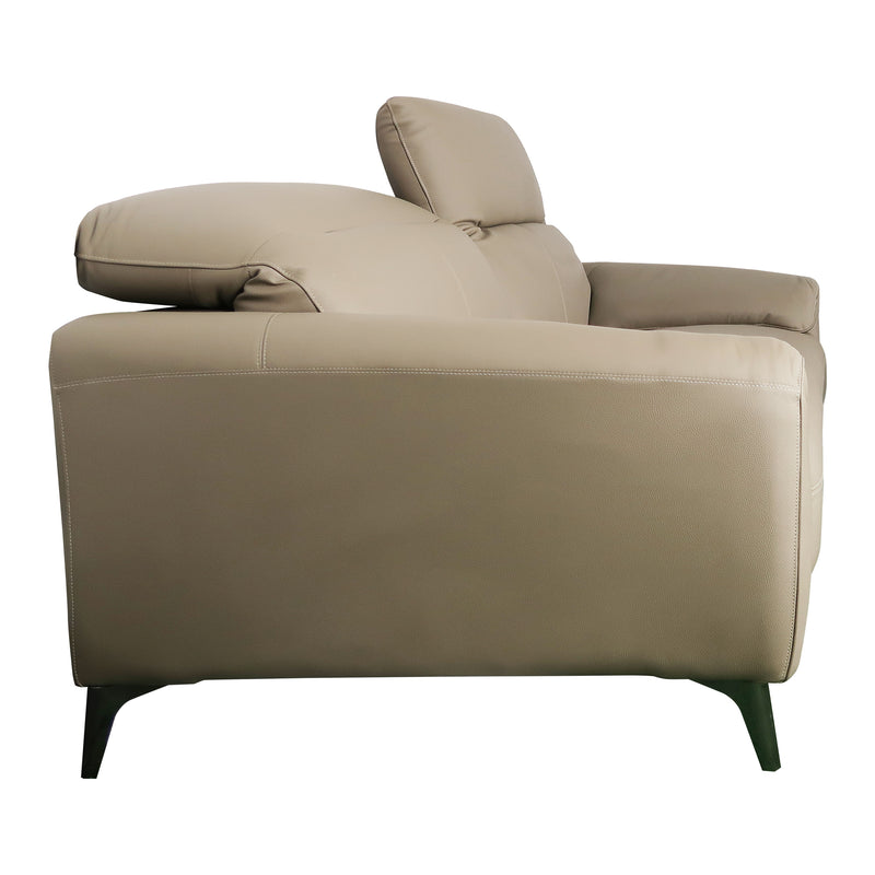 Cargue la imagen en el visor de la galería, Set duo de interior sofá triple + sofá doble S8913 con vinipiel color Kaki - S8913-KAKI