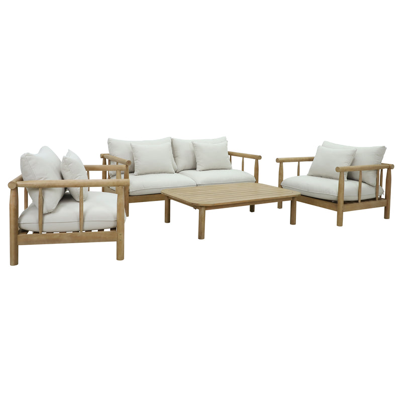 Cargue la imagen en el visor de la galería, Sala para Exterior e Interior Madera Color Blanco BUNGALOW DOBLE-HUC39500