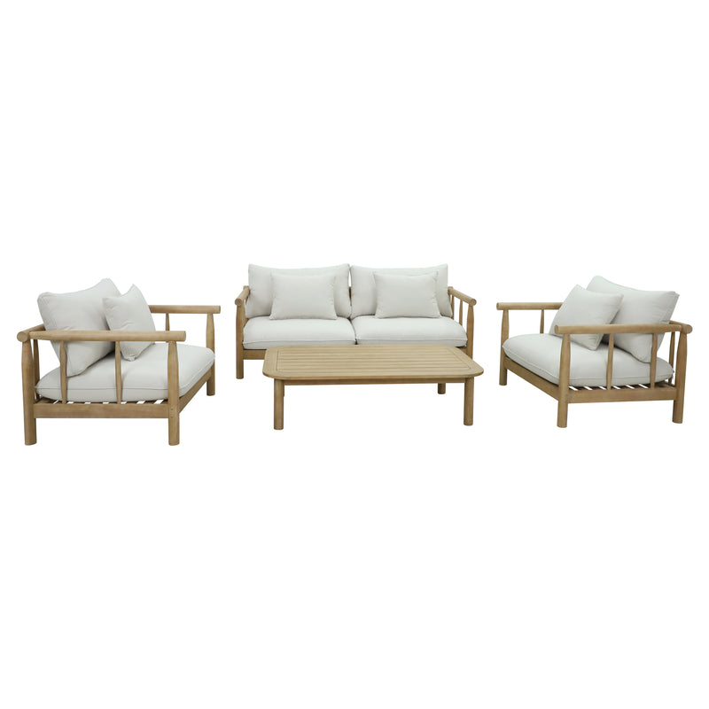 Cargue la imagen en el visor de la galería, Sala para Exterior e Interior Madera Color Blanco BUNGALOW DOBLE-HUC39500