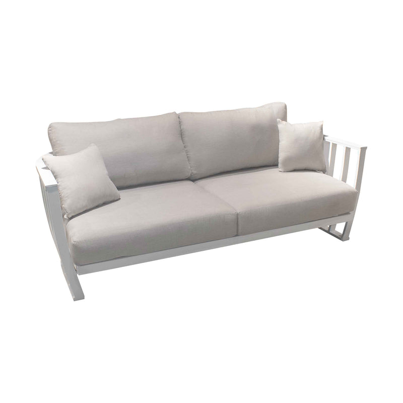 Cargue la imagen en el visor de la galería, Sala para Exterior e Interior de Aluminio Color Blanco KAROLYNA DOBLE-7575-8ST