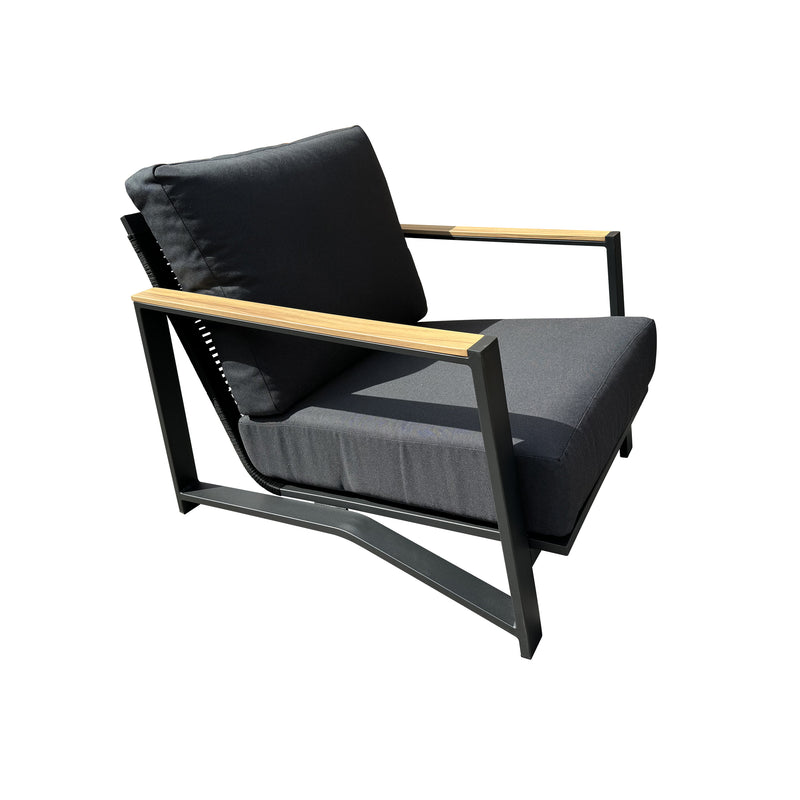Cargue la imagen en el visor de la galería, Sala para interior y exterior color negro NAMPA TRIPLE