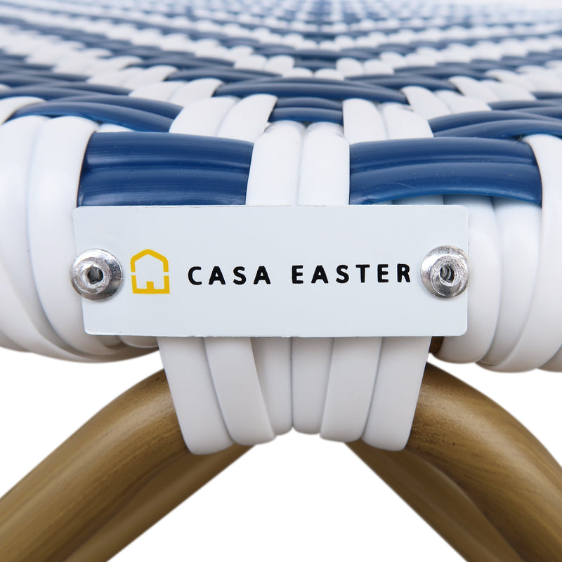 Load image into Gallery viewer, Rattan chair for outdoor and indoor use, White & blue, SCOOTLAND 33 - SCOOT33