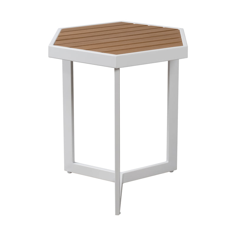 Cargue la imagen en el visor de la galería, Mesa bistro Sesth de aluminio, color blanco - SESTH-WH