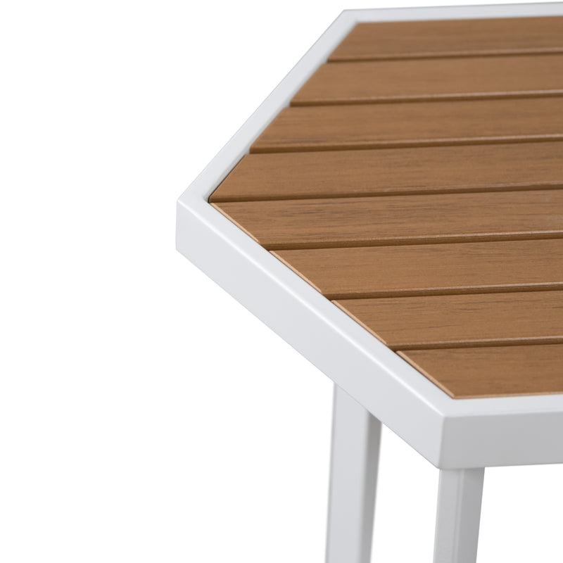 Cargue la imagen en el visor de la galería, Mesa bistro Sesth de aluminio, color blanco - SESTH-WH