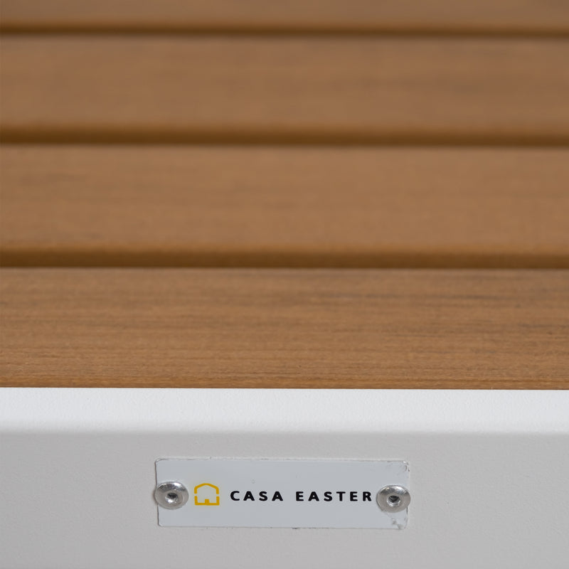 Cargue la imagen en el visor de la galería, Mesa bistro Sesth de aluminio, color blanco - SESTH-WH