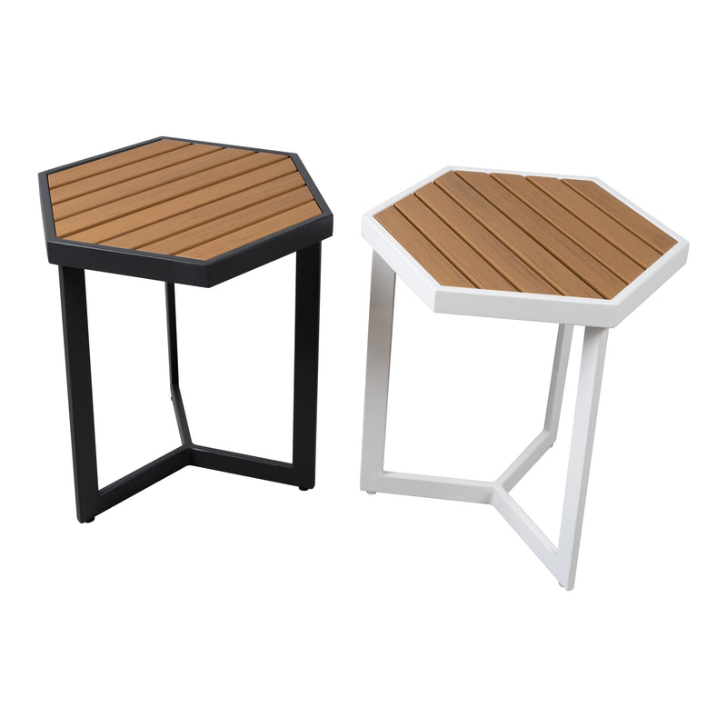 Cargue la imagen en el visor de la galería, Mesa bistro Sesth de aluminio, color blanco - SESTH-WH