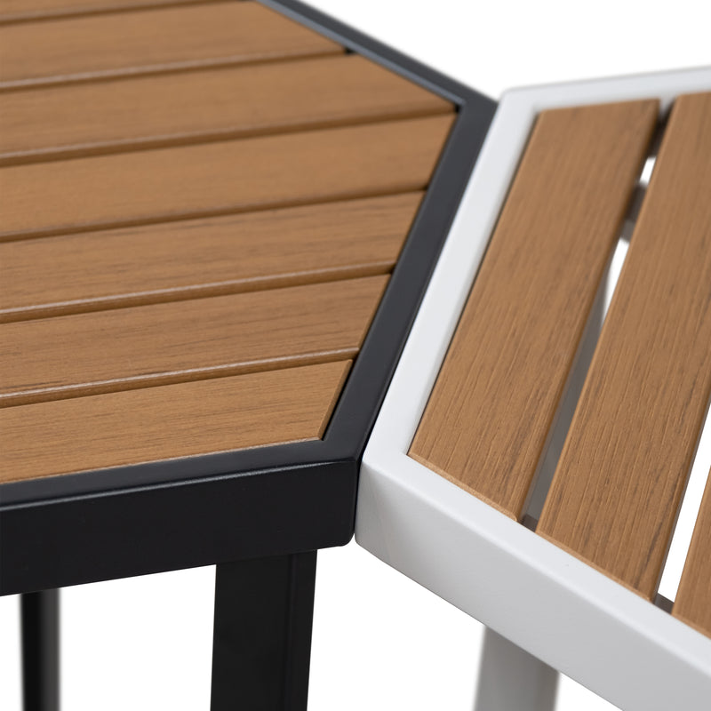 Cargue la imagen en el visor de la galería, Mesa bistro Sesth de aluminio, color blanco - SESTH-WH