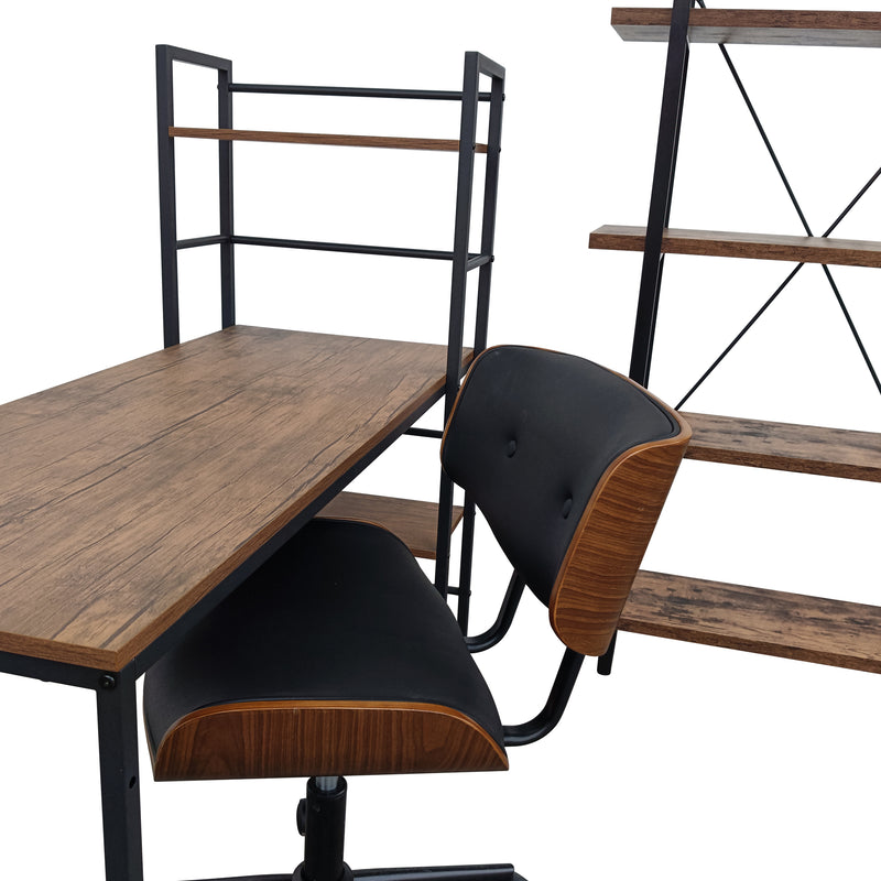 Cargue la imagen en el visor de la galería, Set para Oficina estilo industrial 3 piezas con JY658 color café & negro