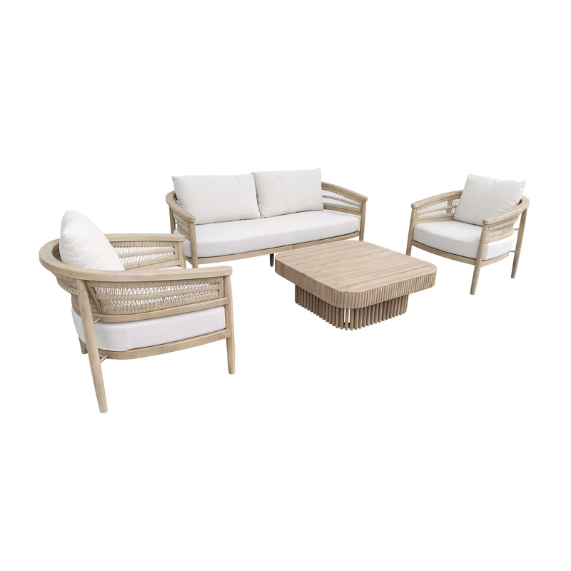 Cargue la imagen en el visor de la galería, Set triple Hera de madera color natural - HUC40538-DOB