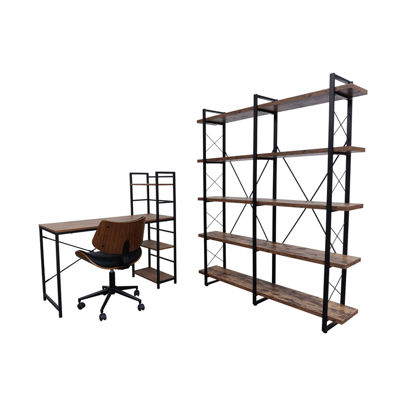 Cargue la imagen en el visor de la galería, Set para oficina estilo Industrial 3 piezas con JY6238XB color brown