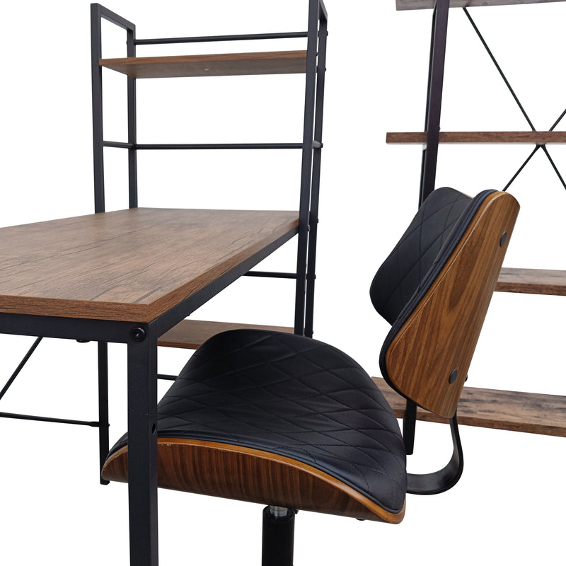 Cargue la imagen en el visor de la galería, Set para oficina estilo Industrial 3 piezas con JY6238XB color brown