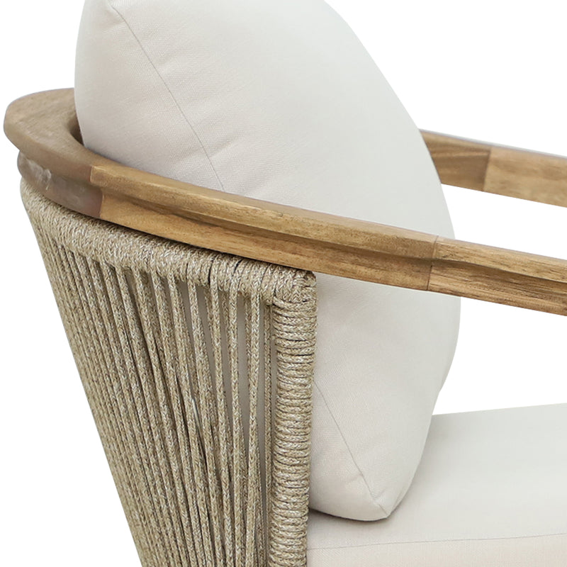 Cargue la imagen en el visor de la galería, Set Triple de madera Sunday para interior y exterior color natural - HUC39965-TRI