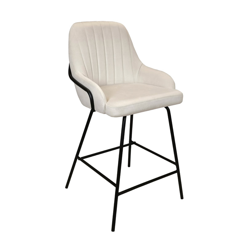 Cargue la imagen en el visor de la galería, Silla alta para barra Anna de interior color blanca - CSB011