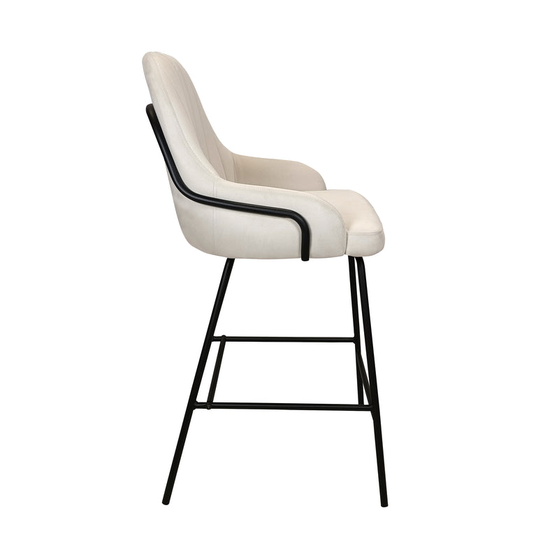 Cargue la imagen en el visor de la galería, Silla alta para barra Anna de interior color blanca - CSB011