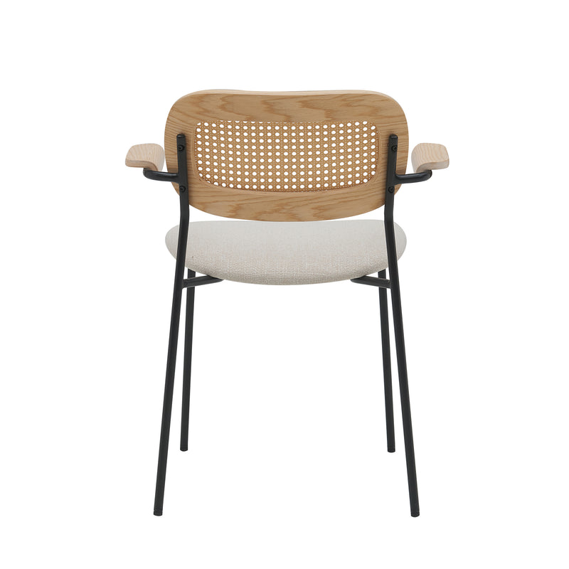 Cargue la imagen en el visor de la galería, Silla de Interior Oak color Beige con Ratan - JY6334XT