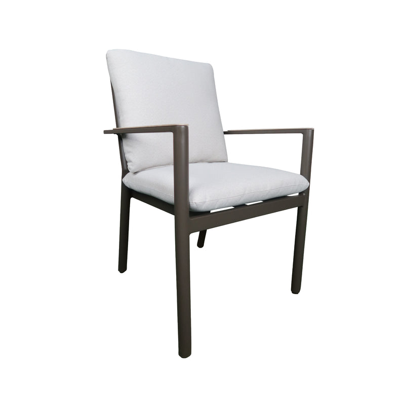 Cargue la imagen en el visor de la galería, Silla de aluminio Marta color café - GL3A610929