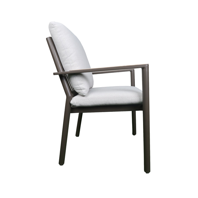 Cargue la imagen en el visor de la galería, Silla de aluminio Marta color café - GL3A610929