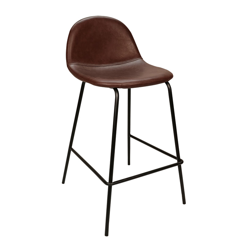 Cargue la imagen en el visor de la galería, Silla alta de bar Maud para interior color café - CSB022