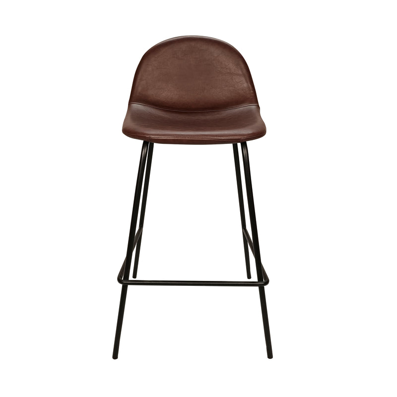 Cargue la imagen en el visor de la galería, Silla alta de bar Maud para interior color café - CSB022