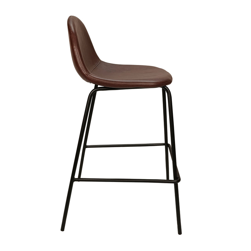 Cargue la imagen en el visor de la galería, Silla alta de bar Maud para interior color café - CSB022