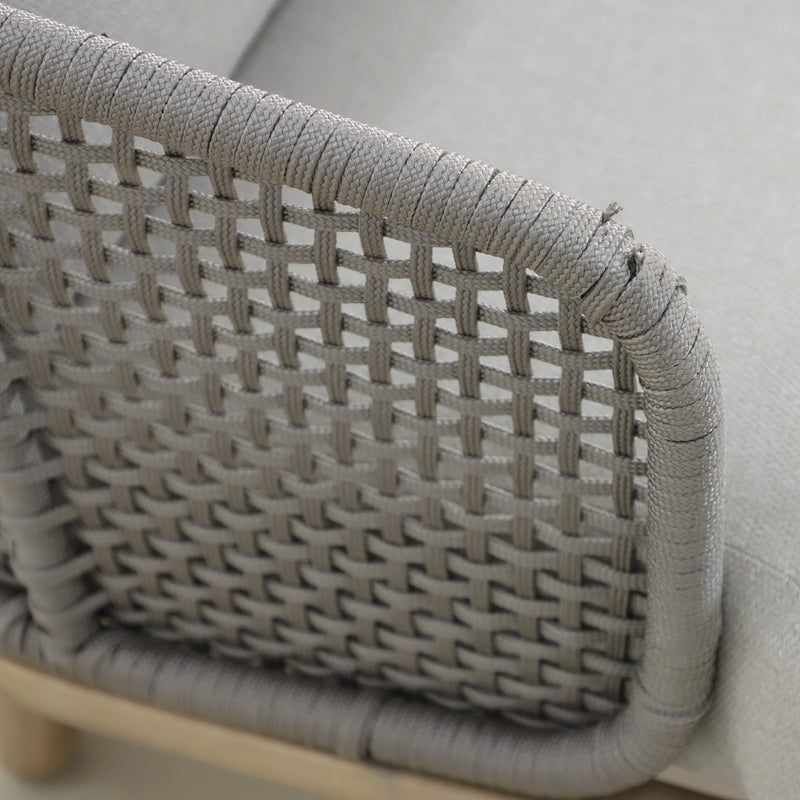 Cargue la imagen en el visor de la galería, Sillón Individual Anya de madera color natural & gris - HUC40443GIM