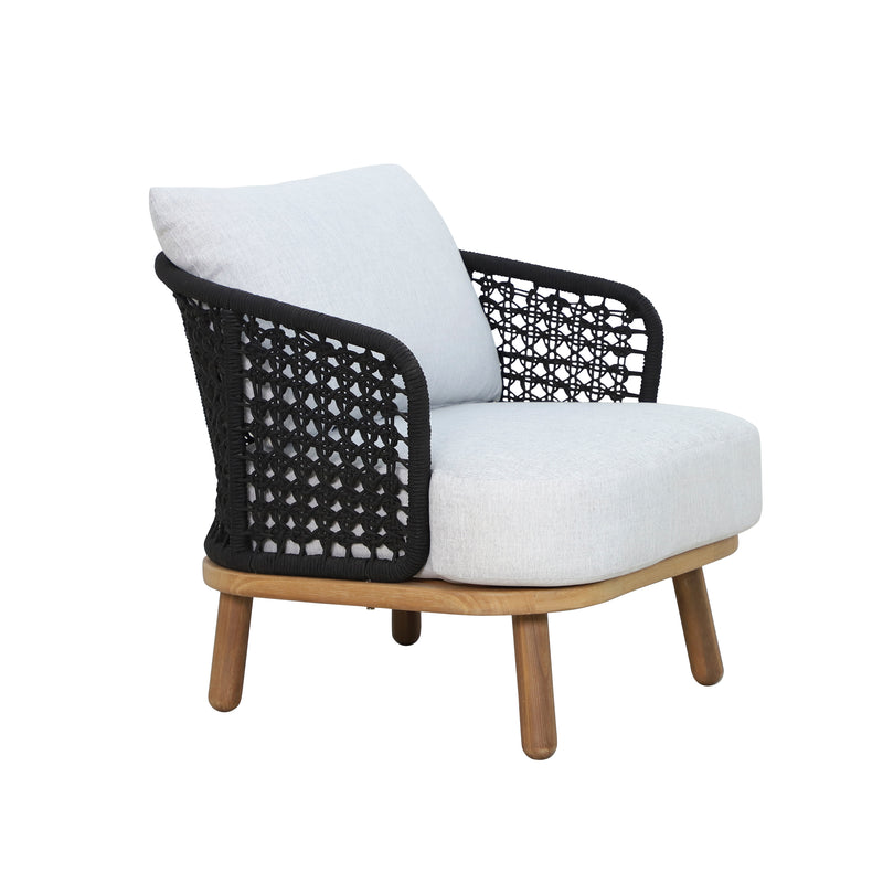 Cargue la imagen en el visor de la galería, Sillón Indidivudal Anya de madera color natural & negro - HUC40369